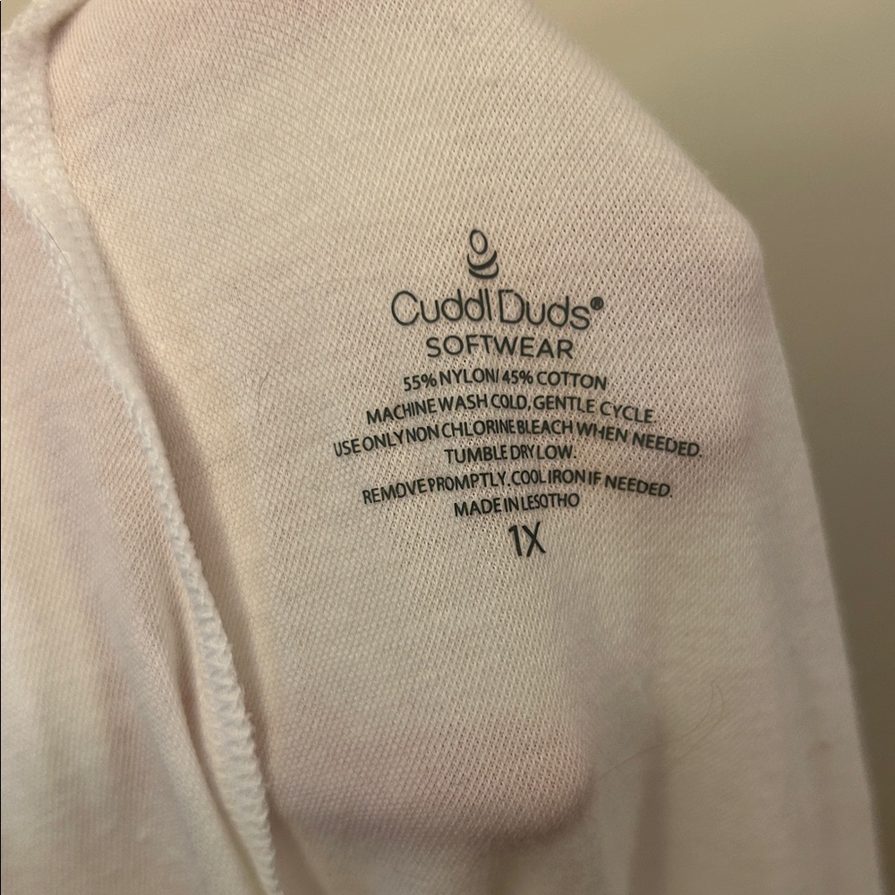 Cuddl Duds Women’s Pajama Pants White Size 1X - Picture 4 of 4